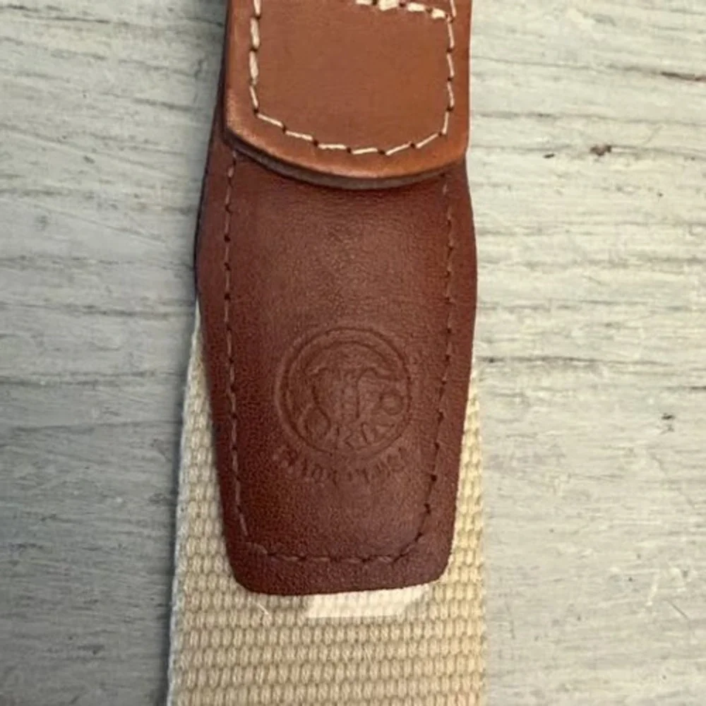 Torino Men's Khaki Surcingle Belt w/ Brown Leather Trim‎ 52-55